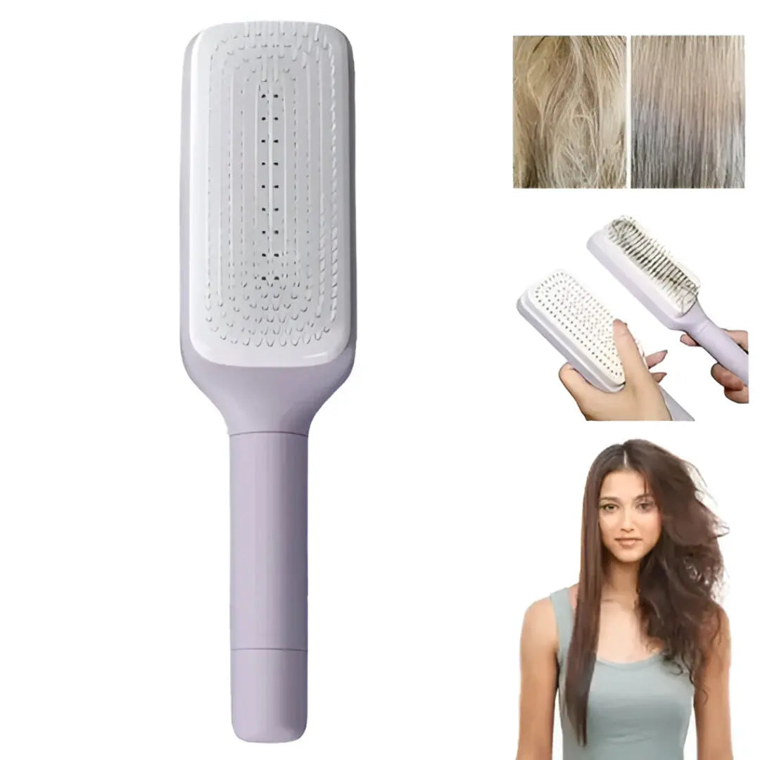 Self-Cleaning Hair Styling Comb Shoparcy