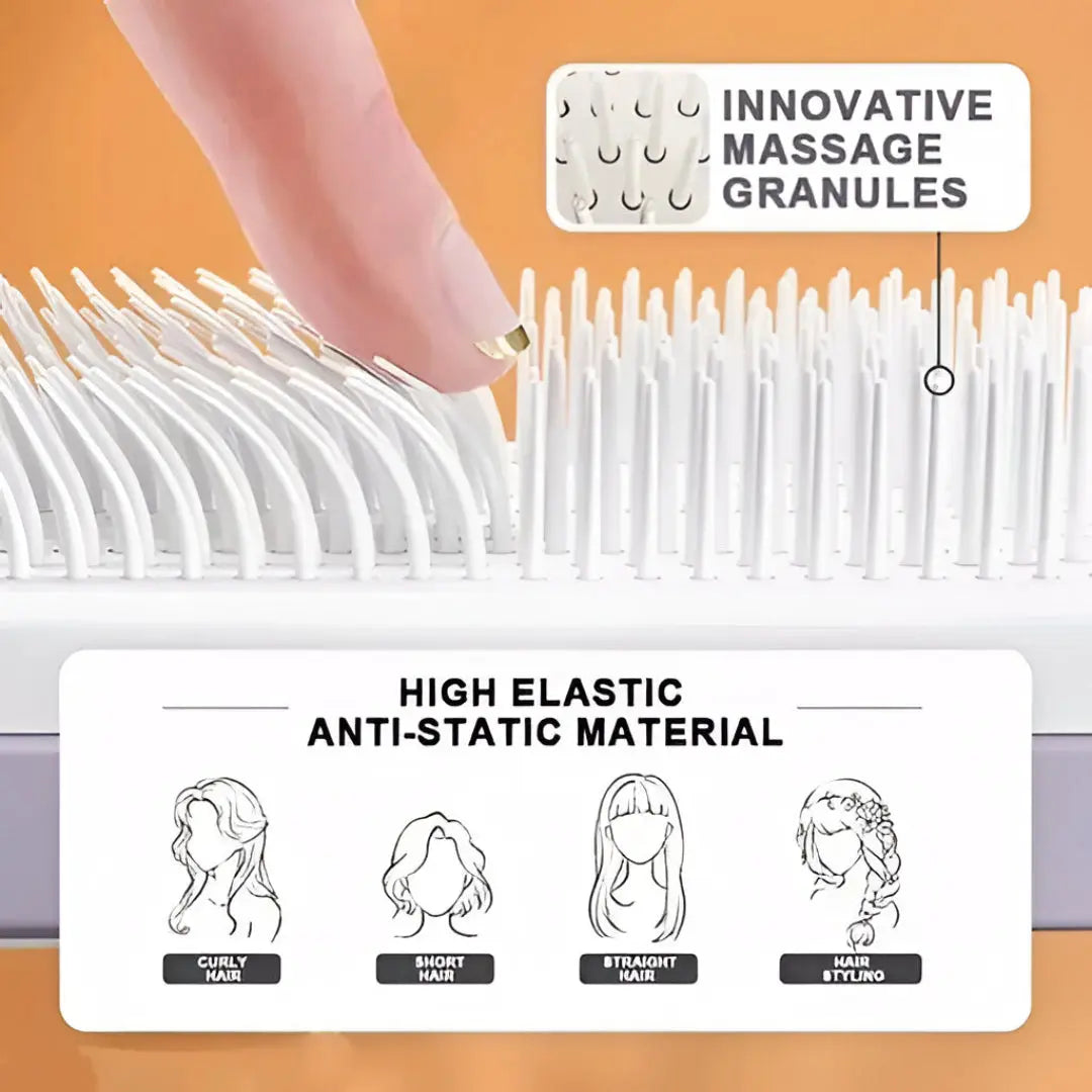 Self-Cleaning Hair Styling Comb Shoparcy