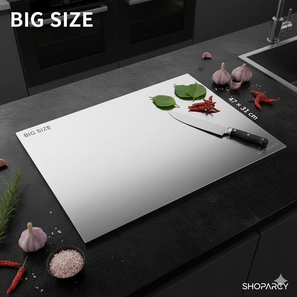 Premium Stainless Steel Chopping Board – Hygienic, Heavy-Duty & Food-Safe