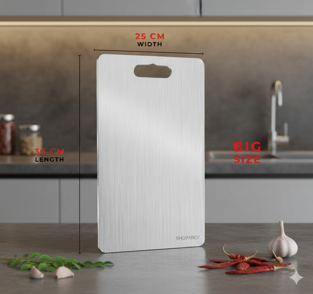 Premium Stainless Steel Chopping Board – Hygienic, Heavy-Duty & Food-Safe