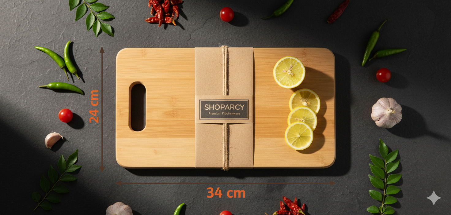Premium Wooden Chopping Board – Thick, Durable & Knife-Friendly