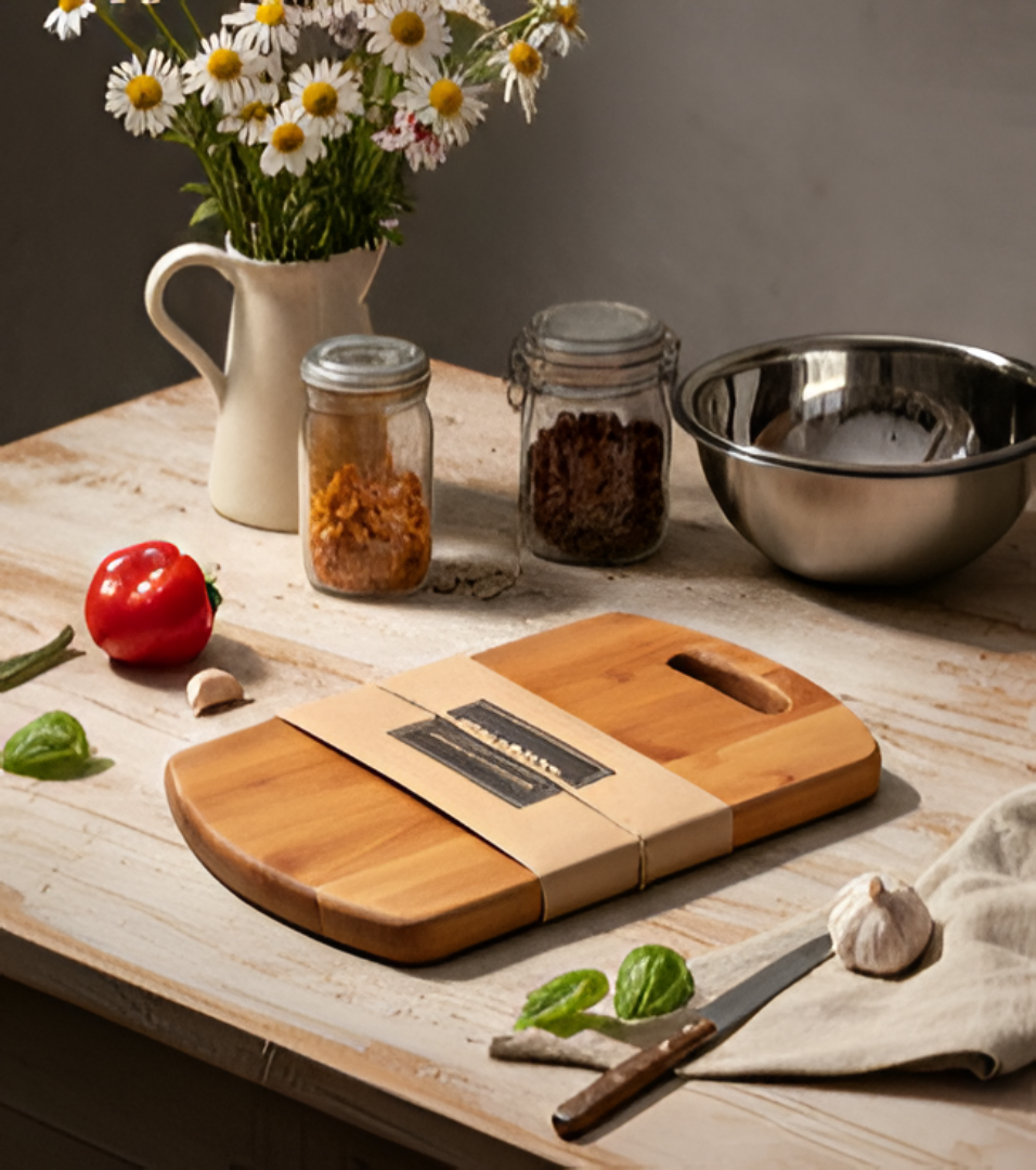 Premium Wooden Chopping Board – Thick, Durable & Knife-Friendly