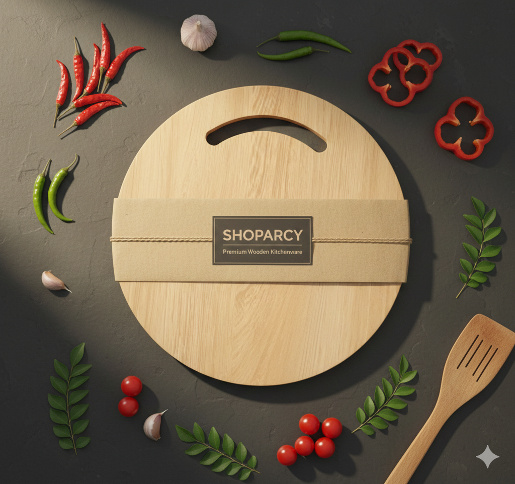 Premium Wooden Chopping Board – Thick, Durable & Knife-Friendly