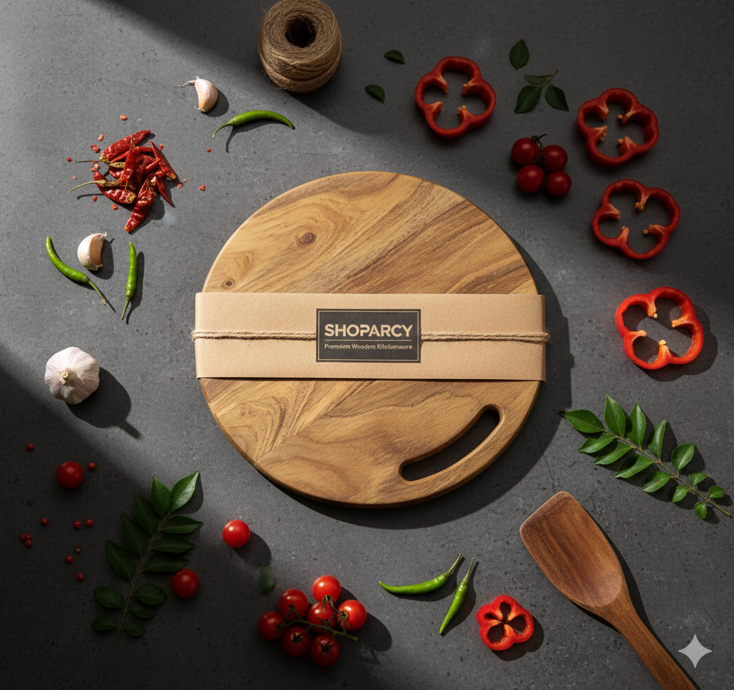 Premium Wooden Chopping Board – Thick, Durable & Knife-Friendly